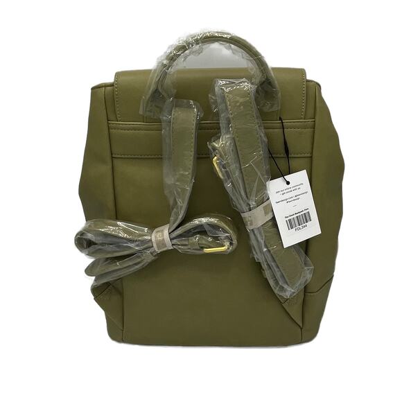 Fawn Design Faux Leather The Cinch Backpack with Dust bag in Fern - Picture 3 of 7